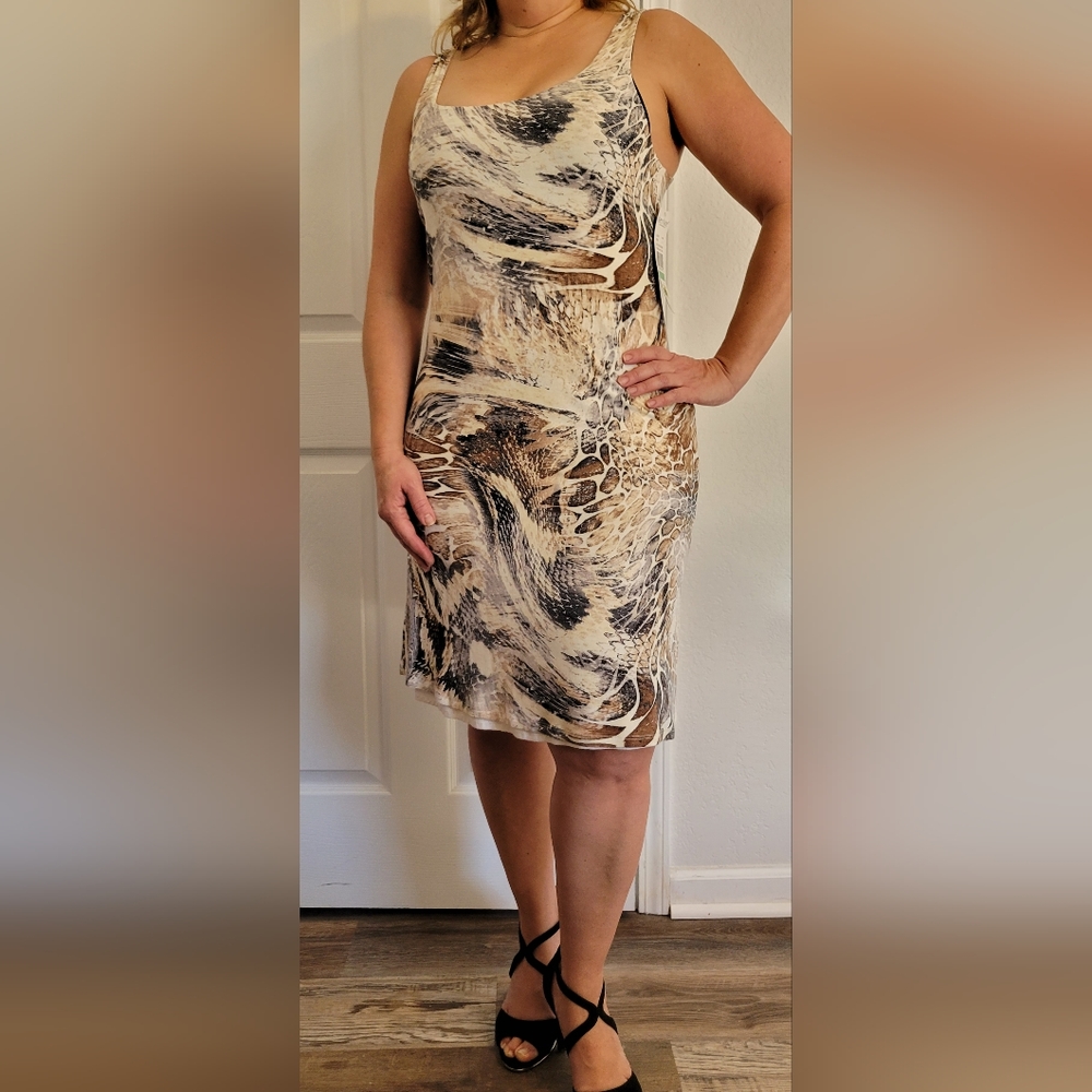 Karen Kane Tank Animal Print Shift Dress. NWT. Size: Large